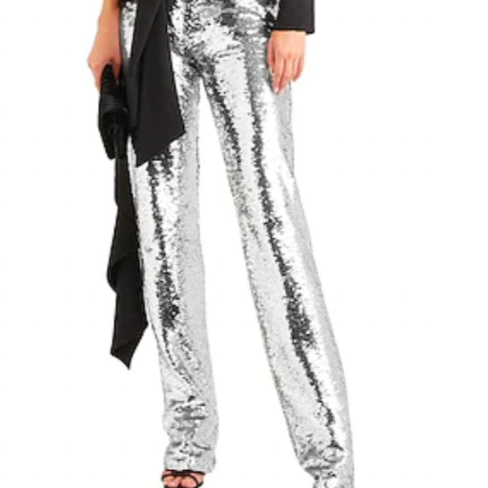 BNWT 16Arlington silver sequin pants